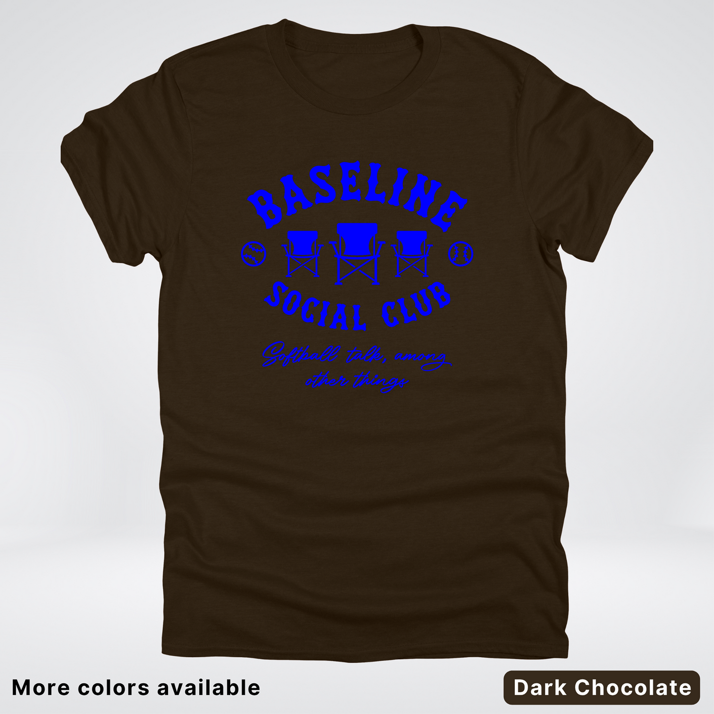 Baseline Social Club Softball – Blue Design - T-Shirt