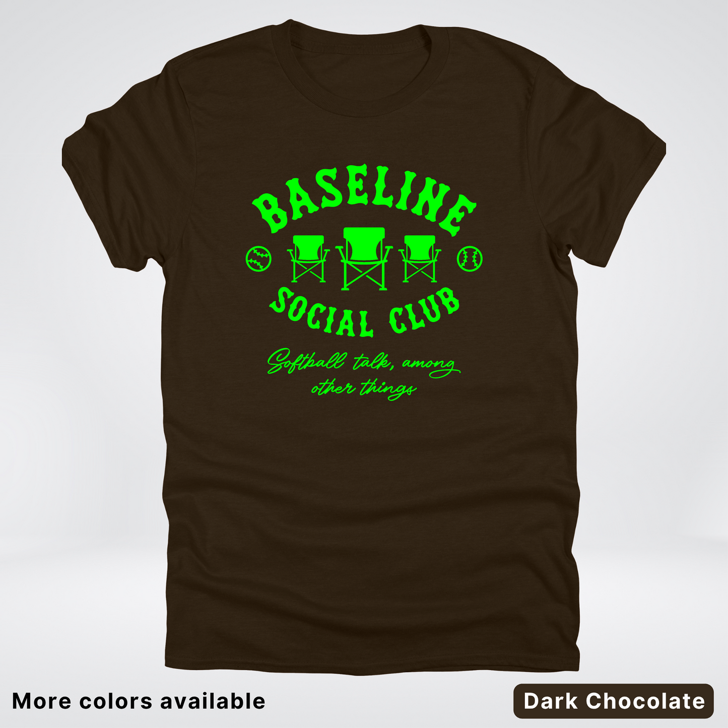 Baseline Social Club Softball – Green Design - T-Shirt