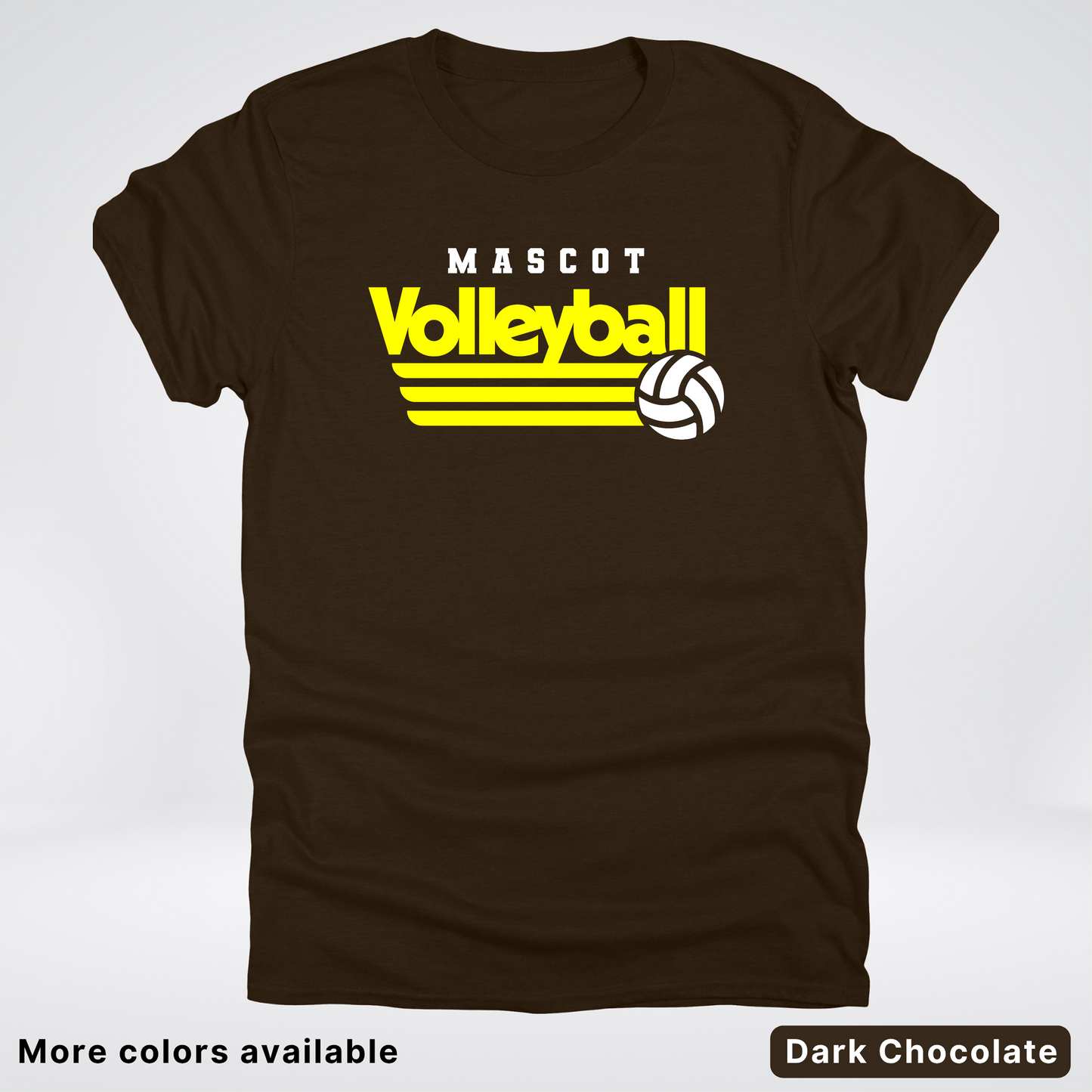 Custom Mascot - Yellow - Volleyball Design 54 - T-Shirt