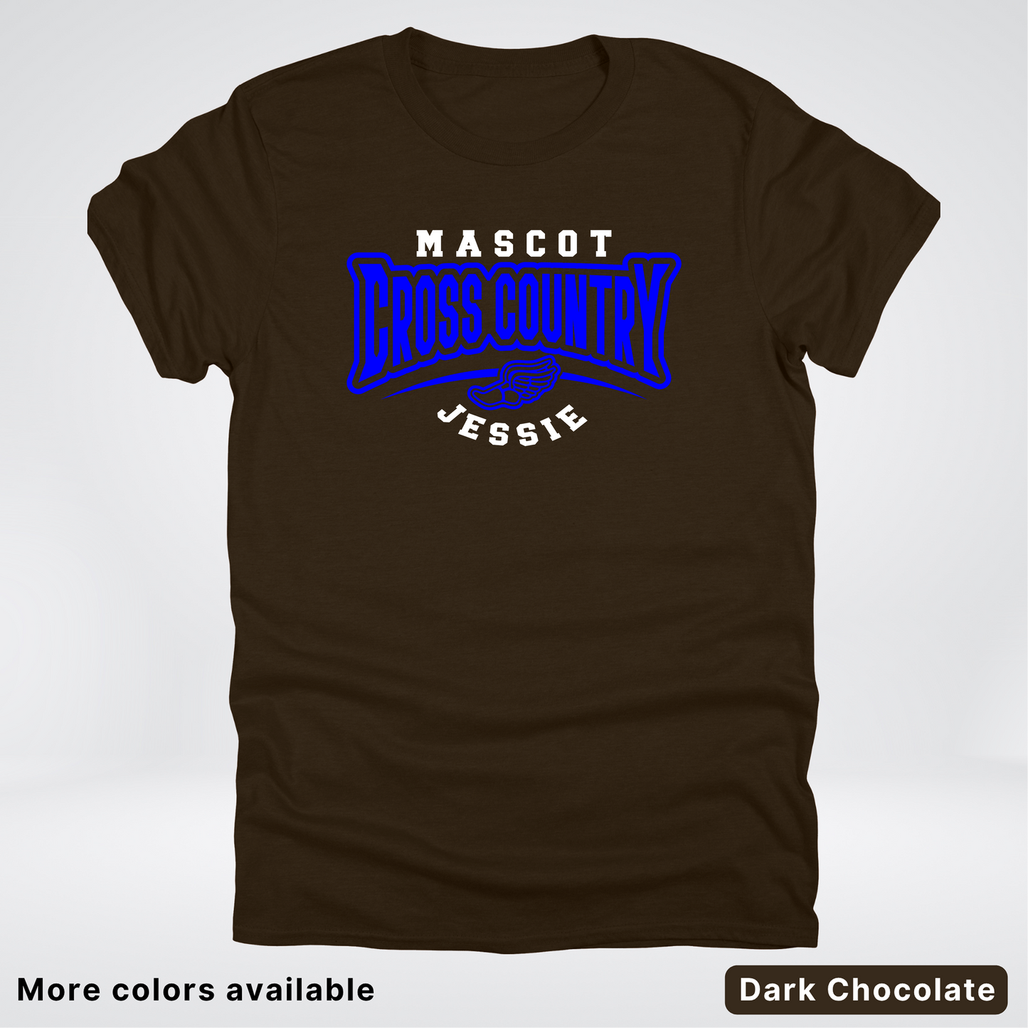 Custom Mascot & Name – Blue Design – Cross Country 05 - T-Shirt