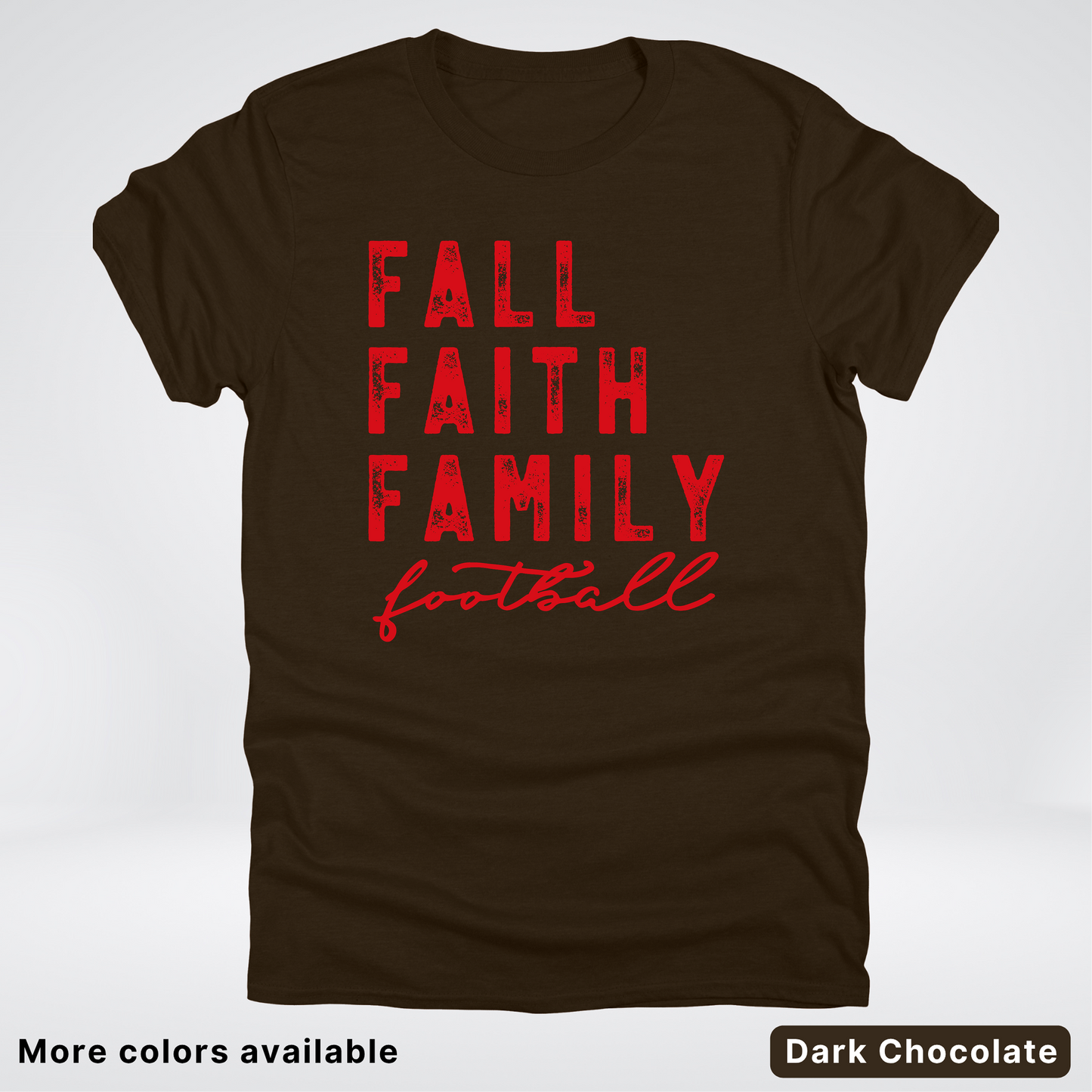Fall Faith Family – Red Design - Football - T-Shirt