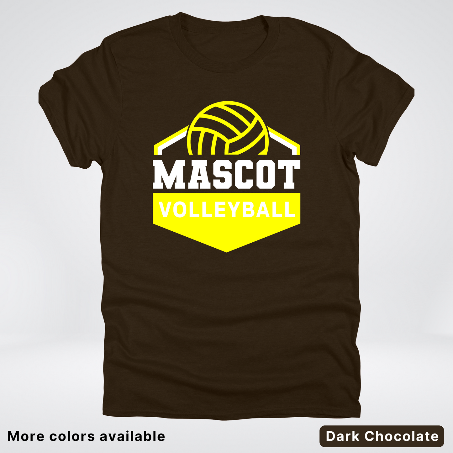 Custom Mascot - Yellow - Volleyball Design 66 - T-Shirt