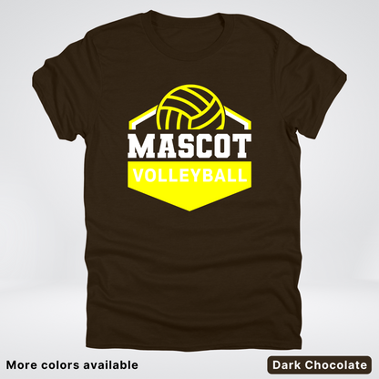 Custom Mascot - Yellow - Volleyball Design 66 - T-Shirt