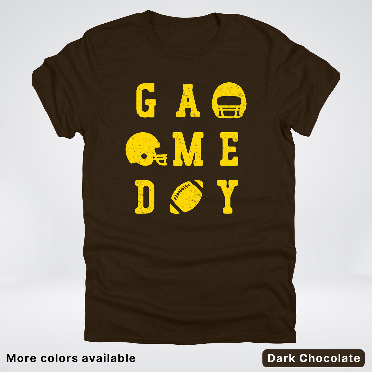 Game Day Football 3 x 3 - Gold Design - T-Shirt