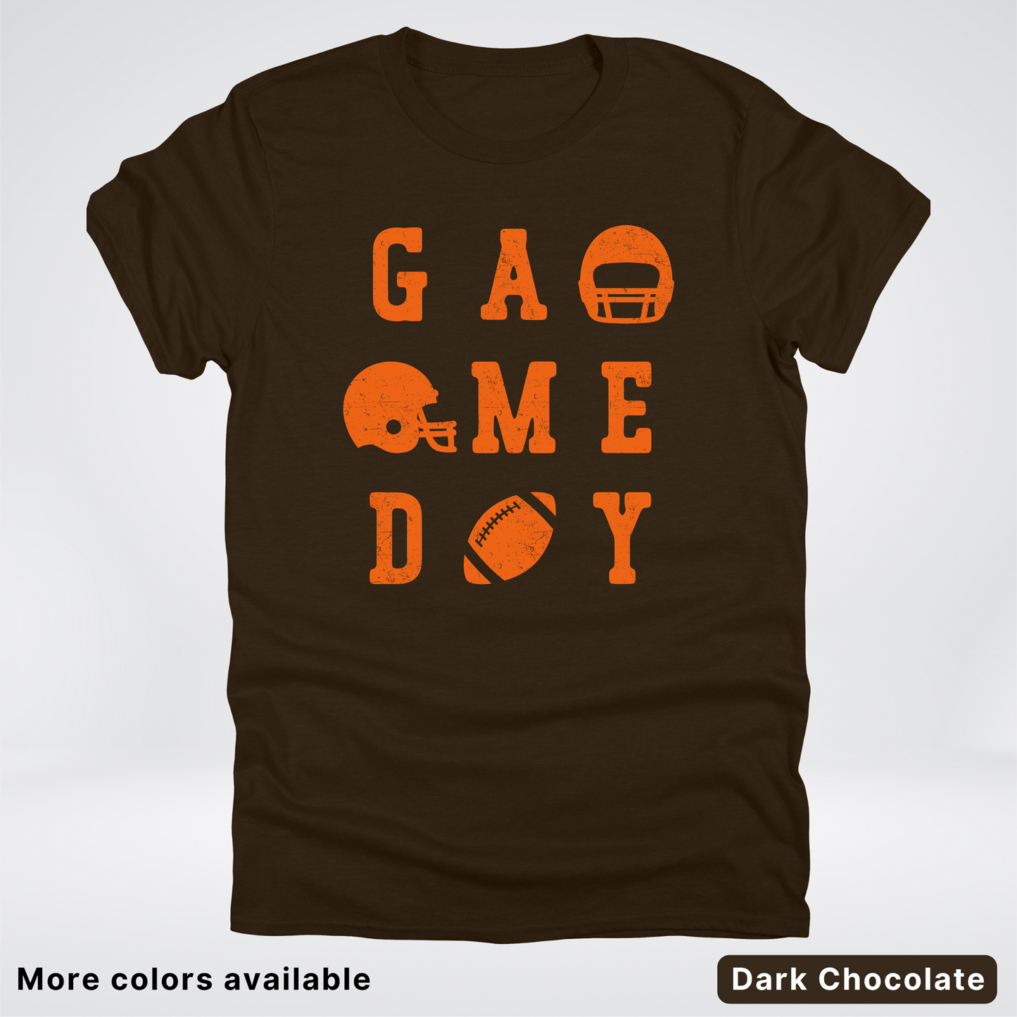Game Day Football 3 x 3 – Orange Design  – T-Shirt