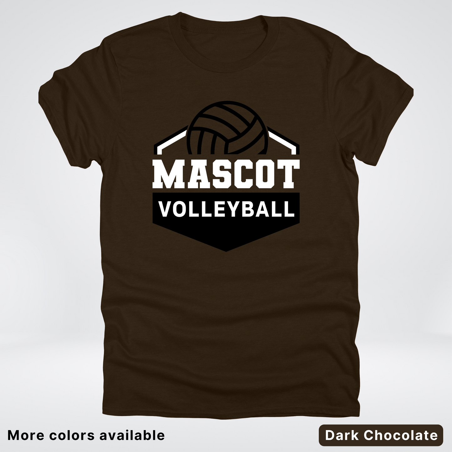 Custom Mascot - Black - Volleyball Design 62 - T-Shirt