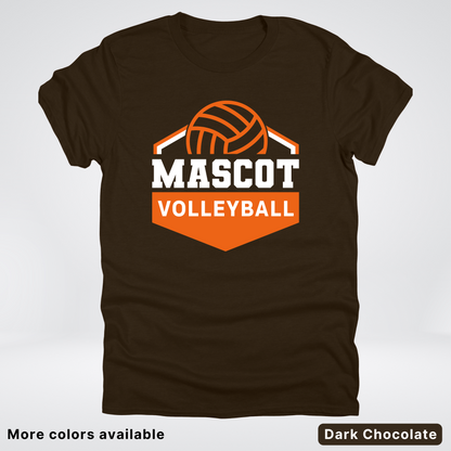 Custom Mascot - Orange - Volleyball Design 70 - T-Shirt