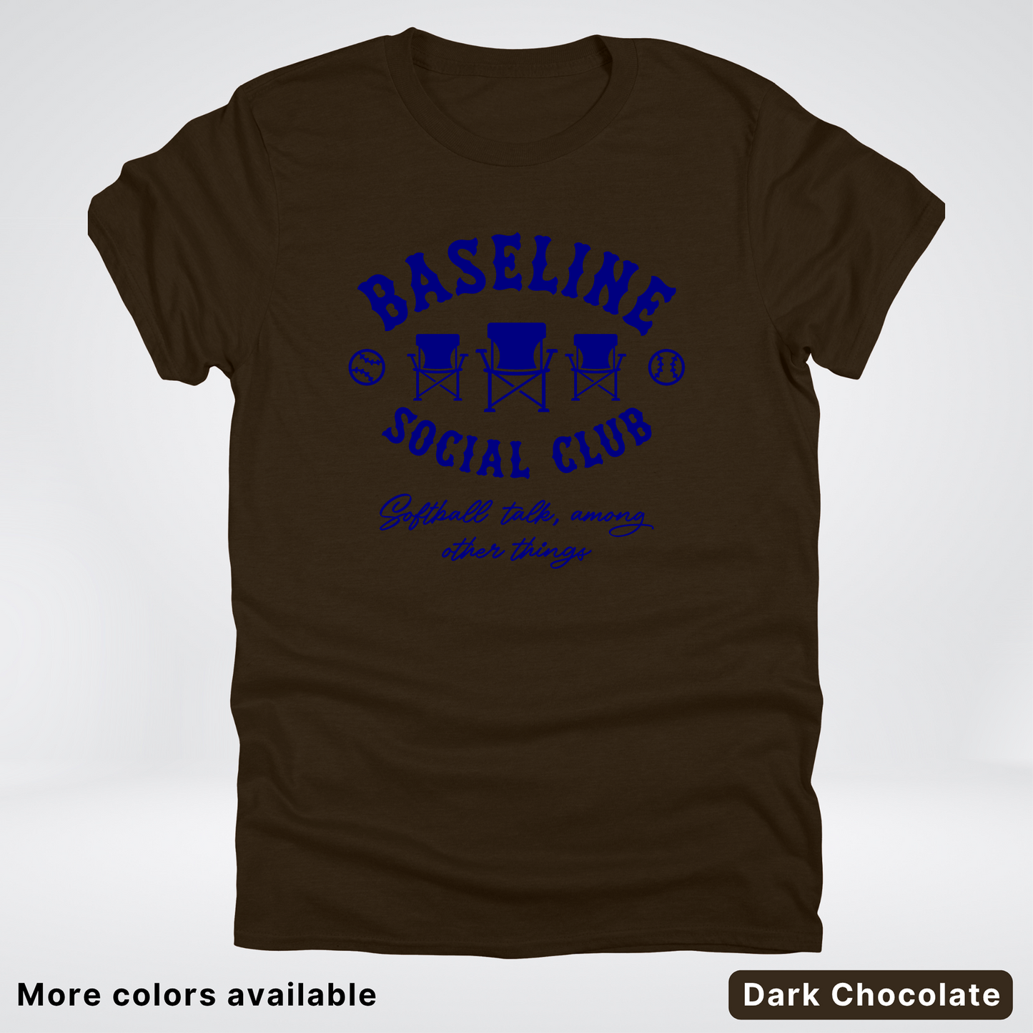 Baseline Social Club Softball – Navy Design - T-Shirt
