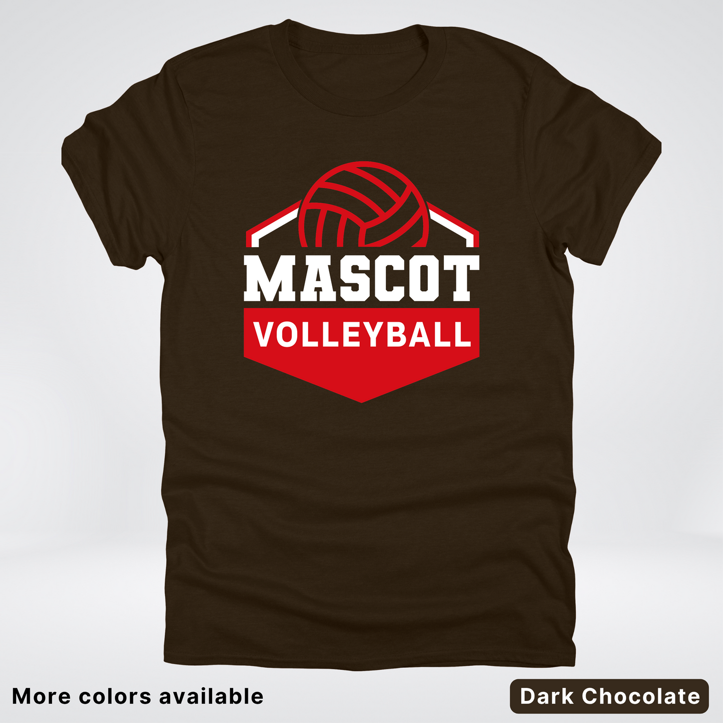 Custom Mascot - Red - Volleyball Design 65 - T-Shirt