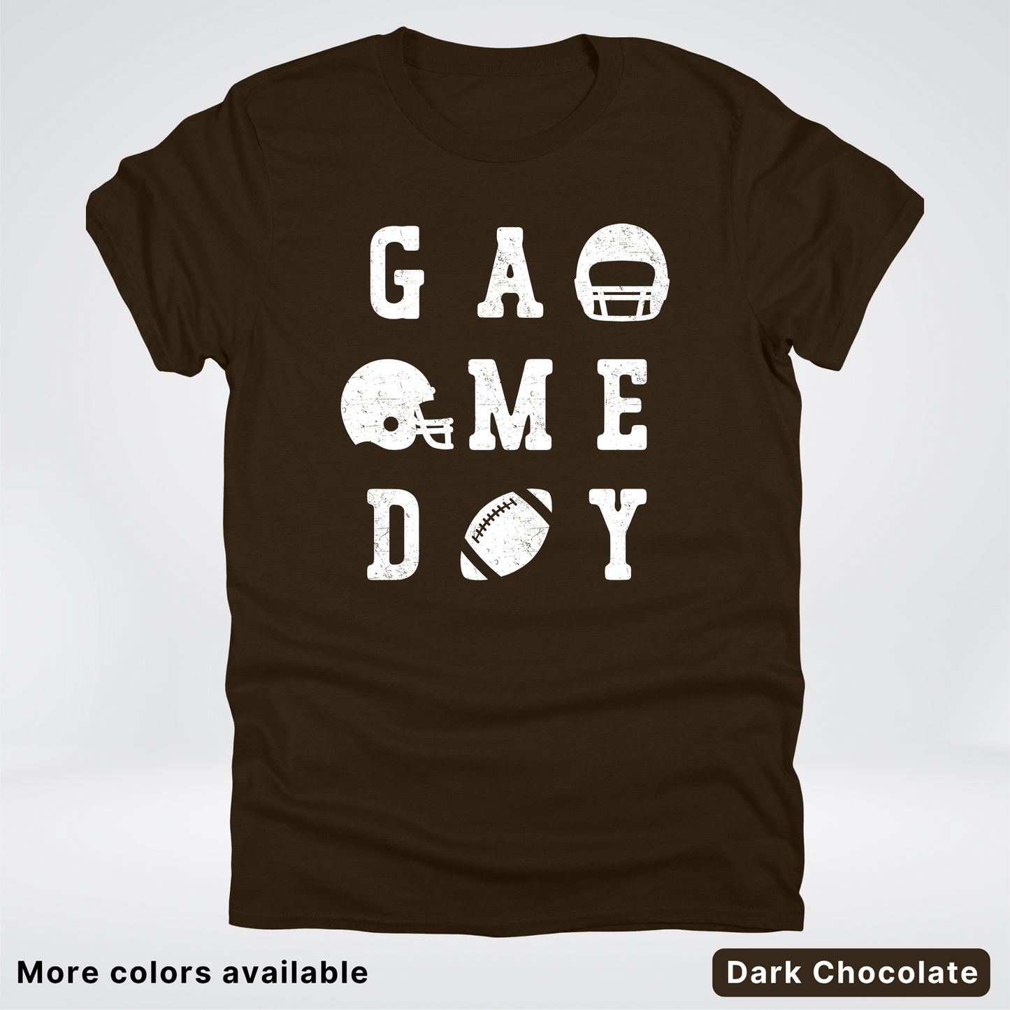 Game Day Football 3 x 3  – White Design  – T-Shirt