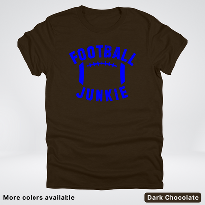 Football Junkie – Blue Design - T-Shirt