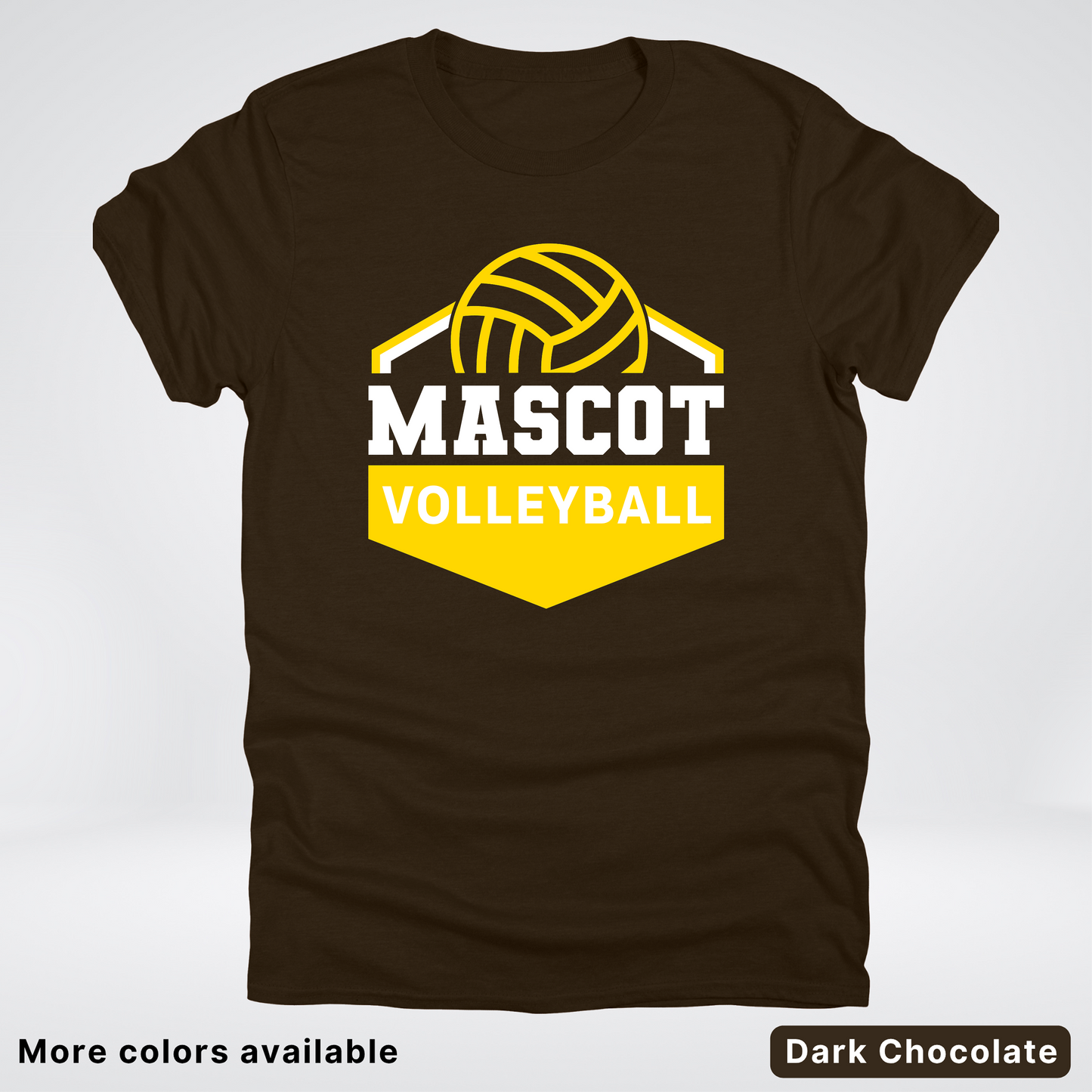 Custom Mascot - Gold - Volleyball Design 64 - T-Shirt