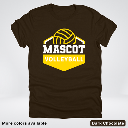 Custom Mascot - Gold - Volleyball Design 64 - T-Shirt