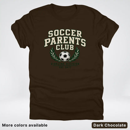 Soccer Parents Club Faux Embroidery Sideline T-Shirt