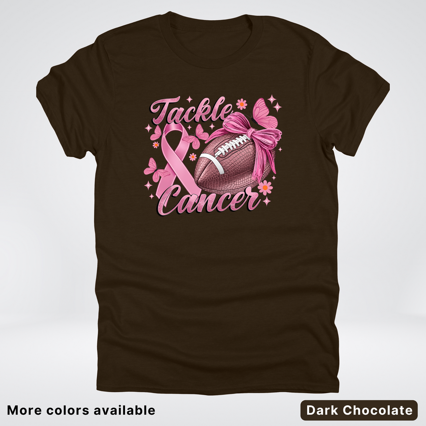 Tackle Cancer Coquette 02 Football T-Shirt