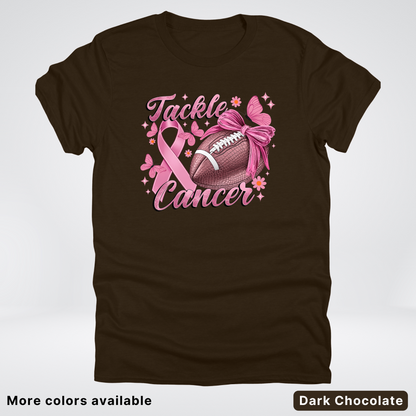 Tackle Cancer Coquette 02 Football T-Shirt