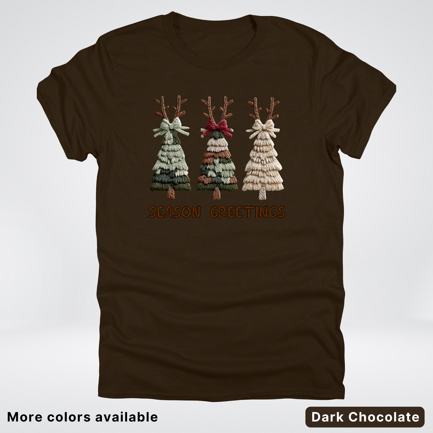 Rustic Christmas Tree Trio (Hook Yard Faux Look) - T-Shirt