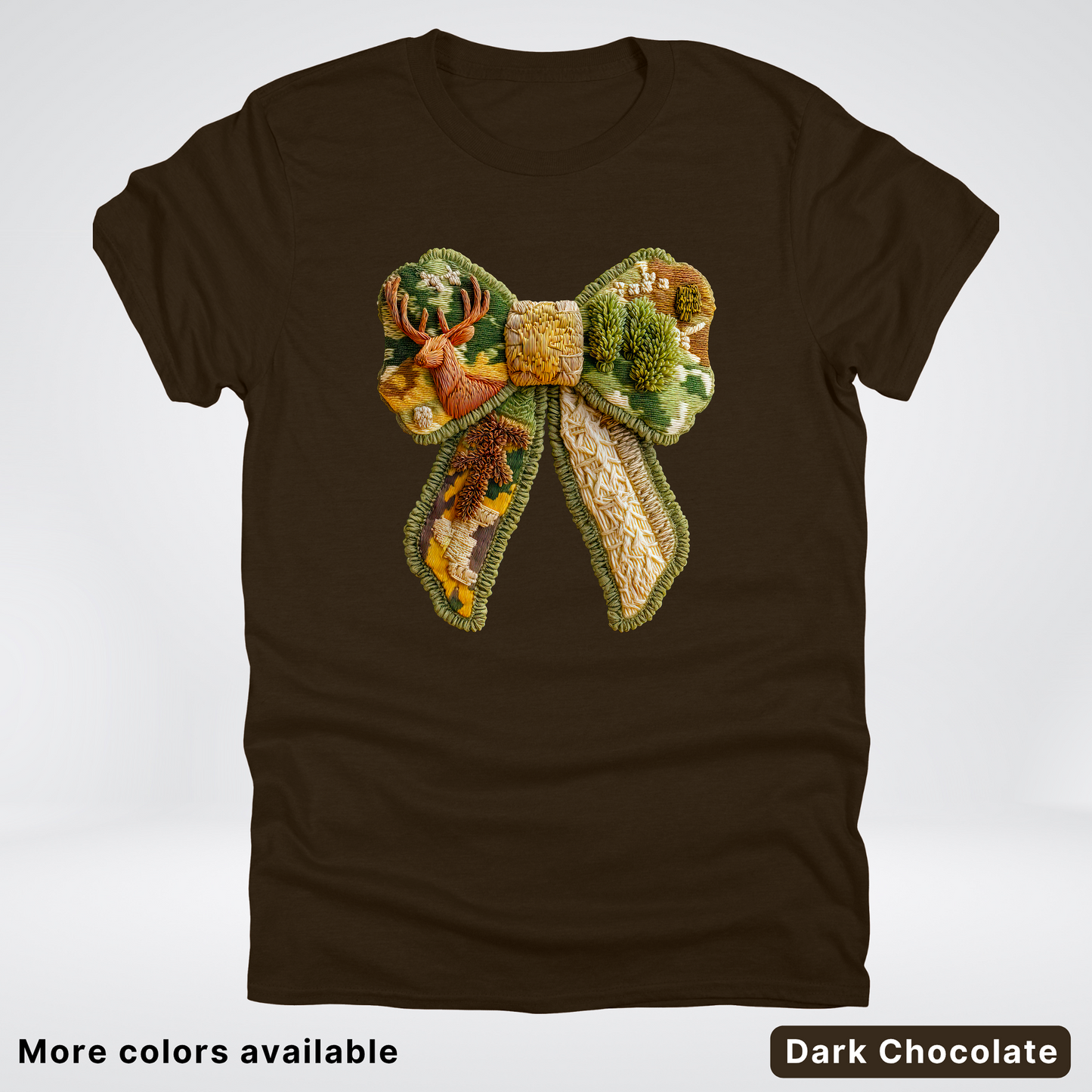 Forest Berry Bow Hook Yard Faux Look - T-Shirt