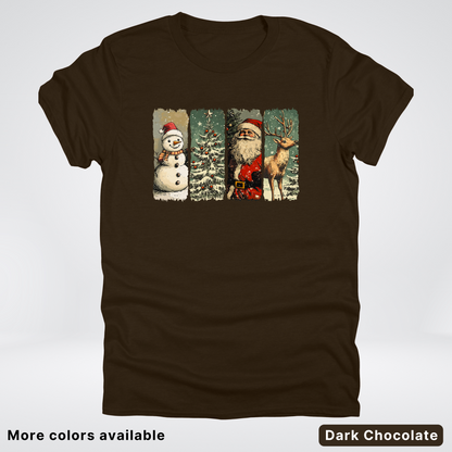 Classic Christmas Strip Art - T-Shirt