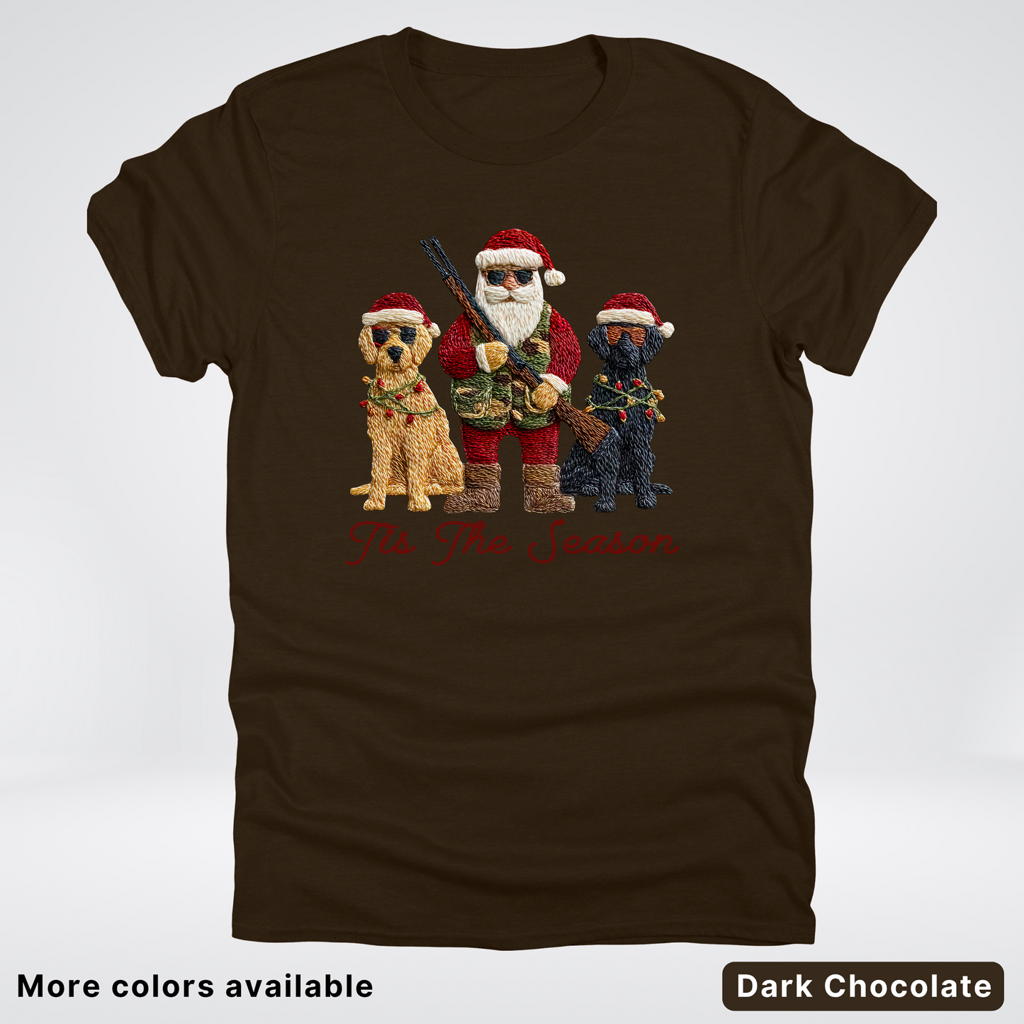 Tis The Season Hunting Santa Hook Yard Faux - T-Shirt