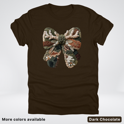 Woodland Winter Bow Hook Yard Faux - T-Shirt