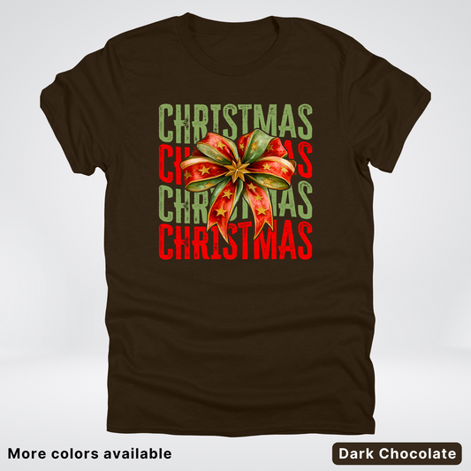 Christmas Star Bow - T-Shirt