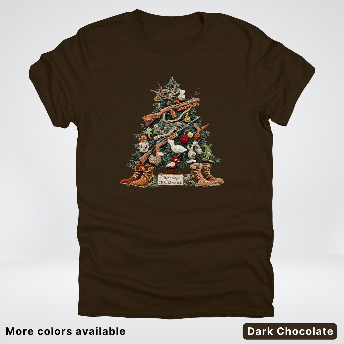 Rustic Holiday Tree & Boots (Hook Yard Faux) - T-Shirt