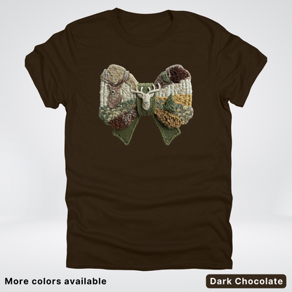 Rocking Horse Holiday Bow – Hook Yard Faux Look - T-Shirt