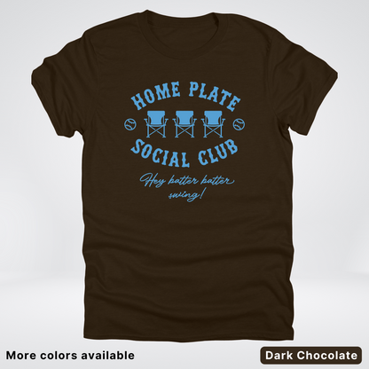 Home Plate Social Club – Light Blue Design - T-Shirt