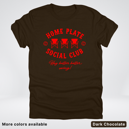 Home Plate Social Club – Red Design - T-Shirt