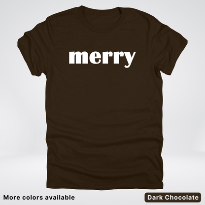 Merry - White Design - T-Shirt