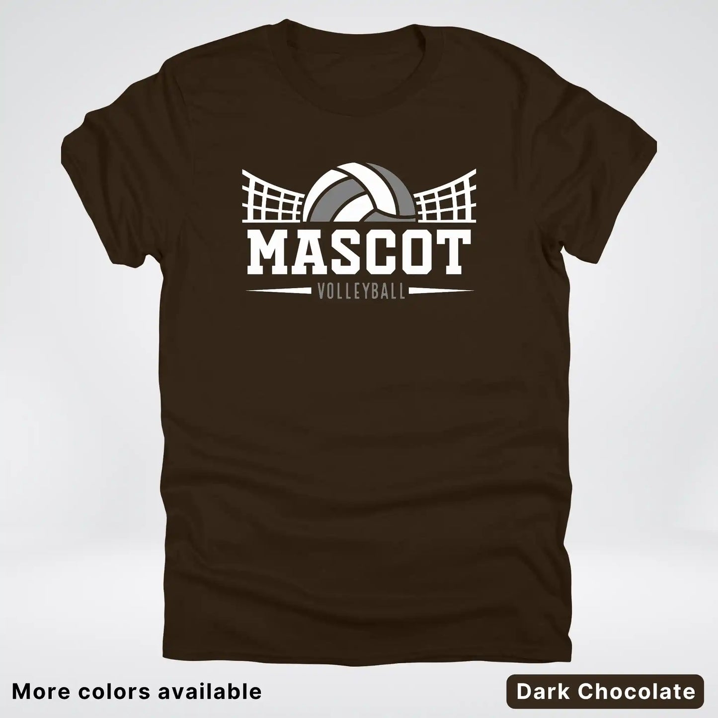 Volleyball Mom Game Day Tee – Custom Mascot Name Shirt | Gray Design 26