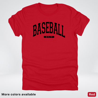 BASEBALL 24/7 Black Design T-Shirt