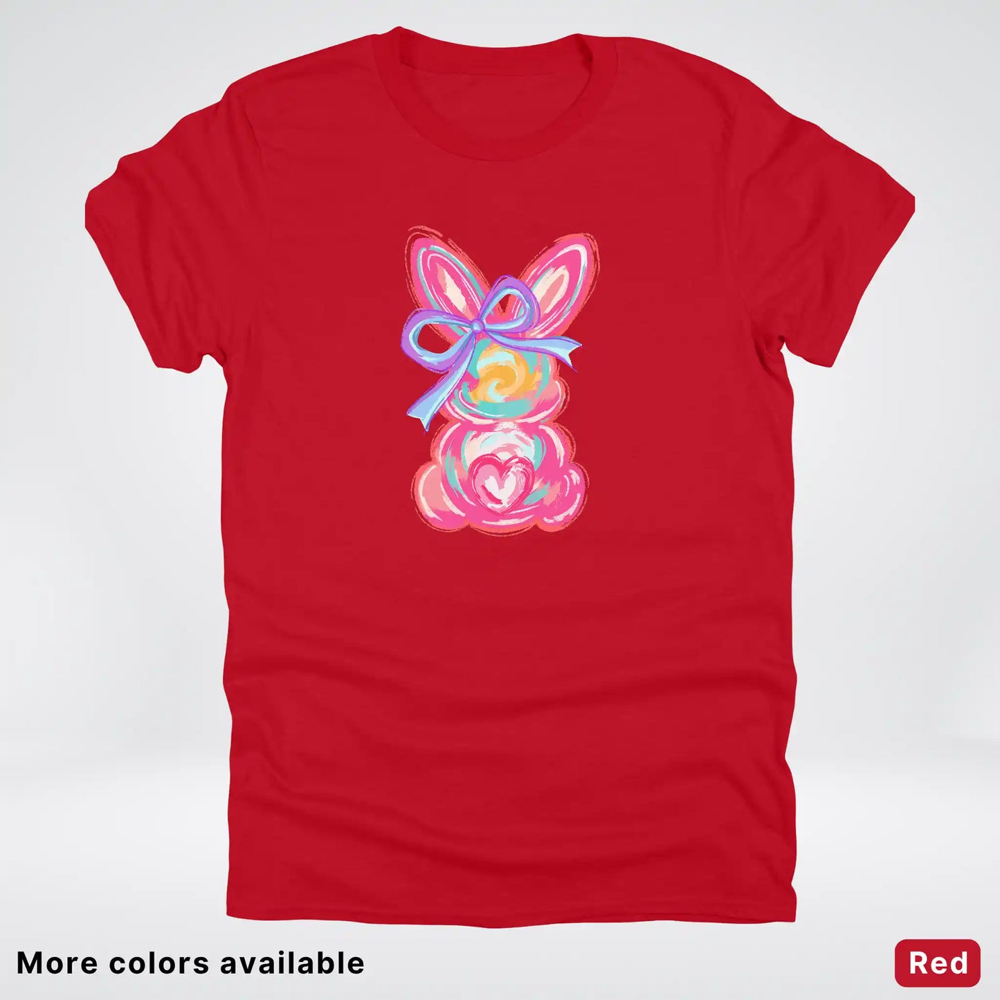 Coquette Easter Bunny – Pastel Bow Bunny Spring Graphic - T-Shirt