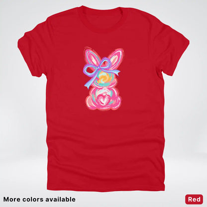 Coquette Easter Bunny – Pastel Bow Bunny Spring Graphic - T-Shirt