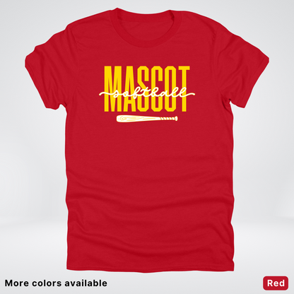 Custom Mascot – Gold - Softball Design 31 T-Shirt