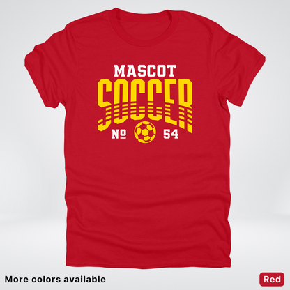 Custom Mascot & Number – Gold Design 04 - Soccer T-Shirt