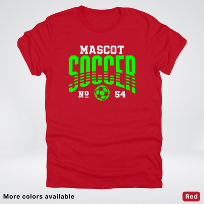 Custom Mascot & Number – Green Design 08 - Soccer T-Shirt