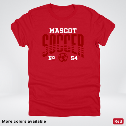 Custom Mascot & Number – Maroon Design 11 - Soccer T-Shirt