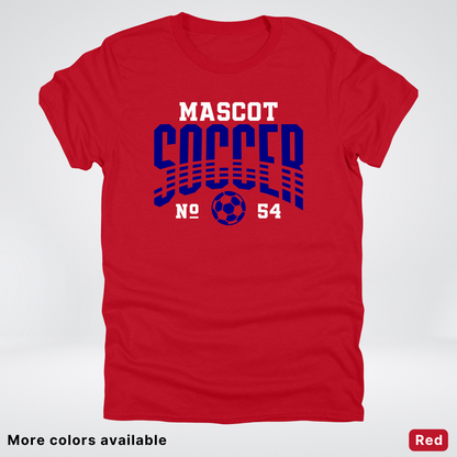 Custom Mascot & Number – Navy Design 09 - Soccer T-Shirt