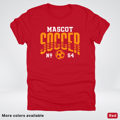 Custom Mascot & Number – Orange Design 07 - Soccer T-Shirt