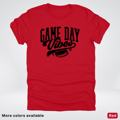 Game Day Vibes - Black Design 2 - Football T-Shirt