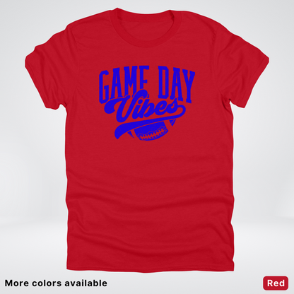 Game Day Vibes - Blue Design - Football T-Shirt