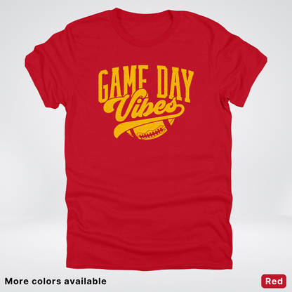 Game Day Vibes - Gold Design - Football T-Shirt