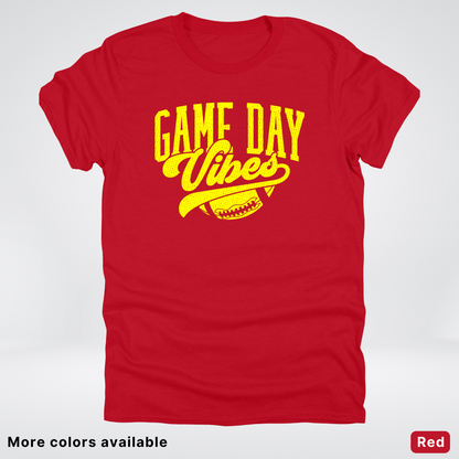 Game Day Vibes - Yellow Design - Football T-Shirt