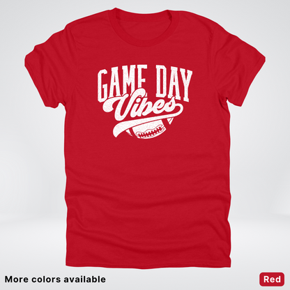 Game Day Vibes - White Design 2 - Football T-Shirt