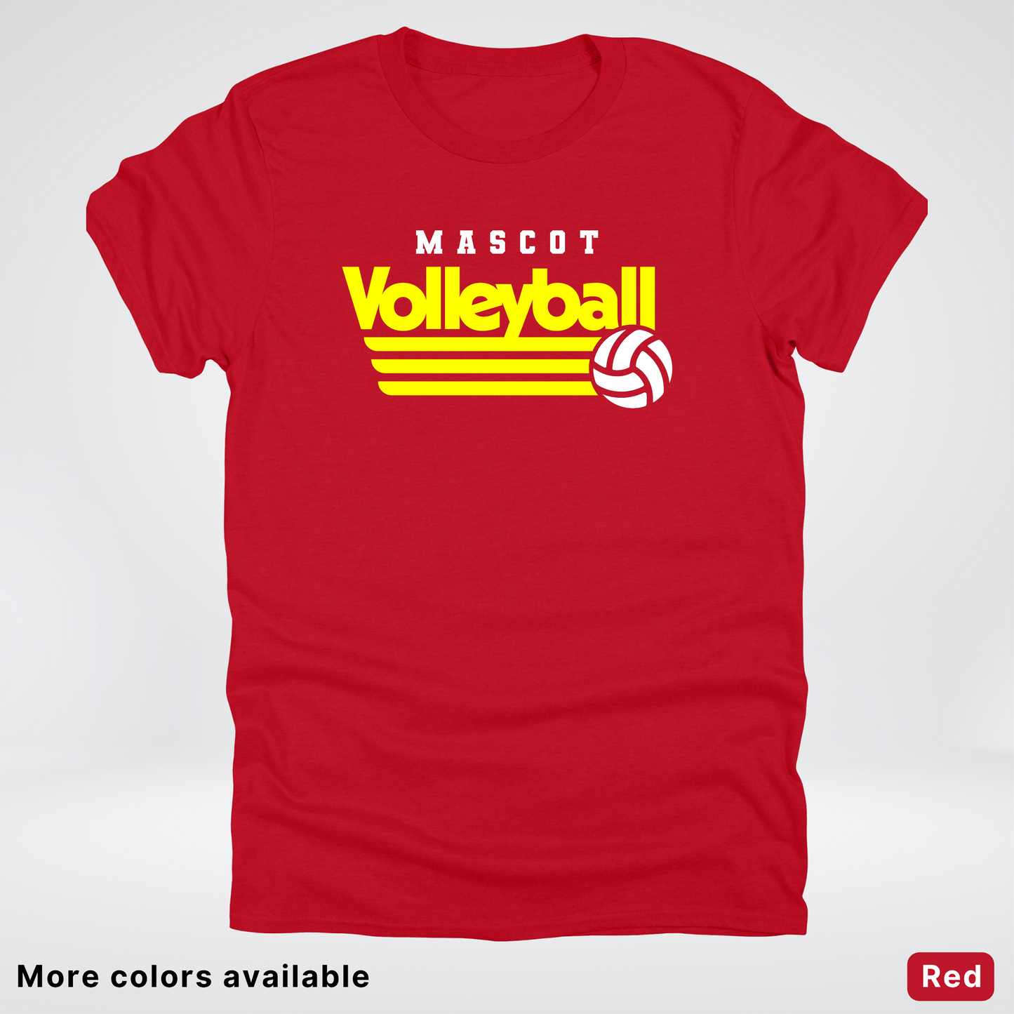 Custom Mascot - Yellow - Volleyball Design 54 - T-Shirt