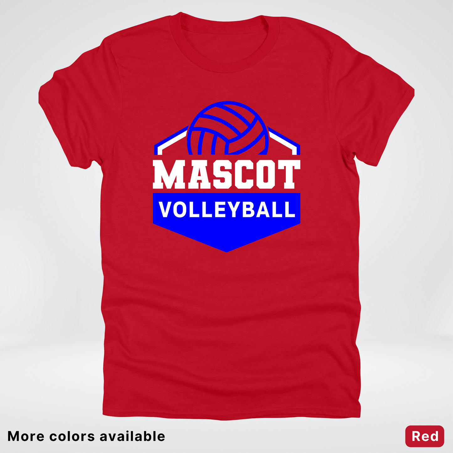 Custom Mascot - Blue - Volleyball Design 63 - T-Shirt