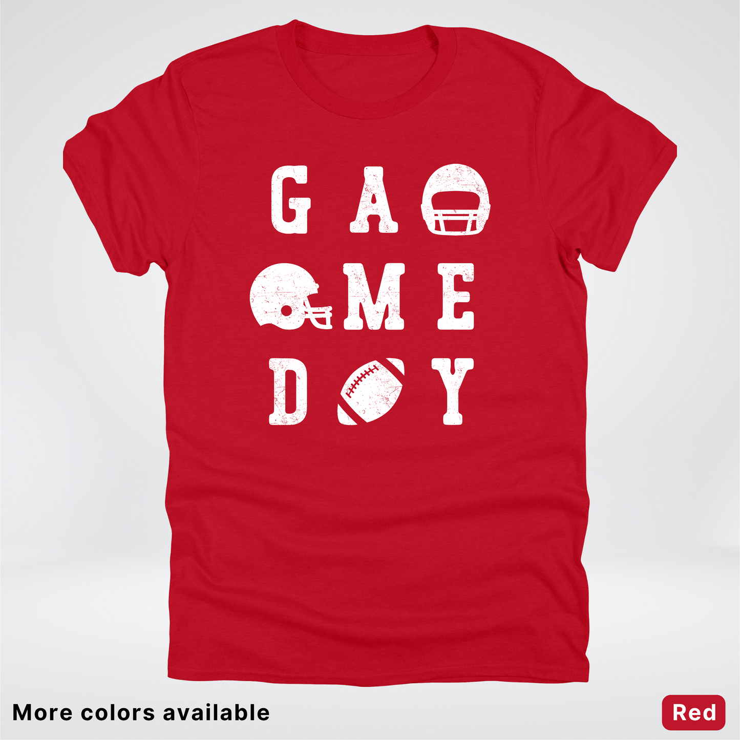 Game Day Football 3 x 3  – White Design  – T-Shirt