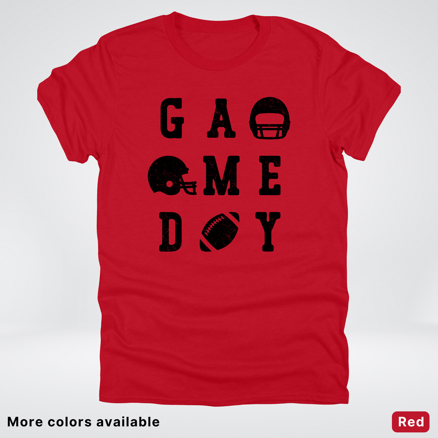 Game Day Football 3 x 3 - Black Design - T-Shirt